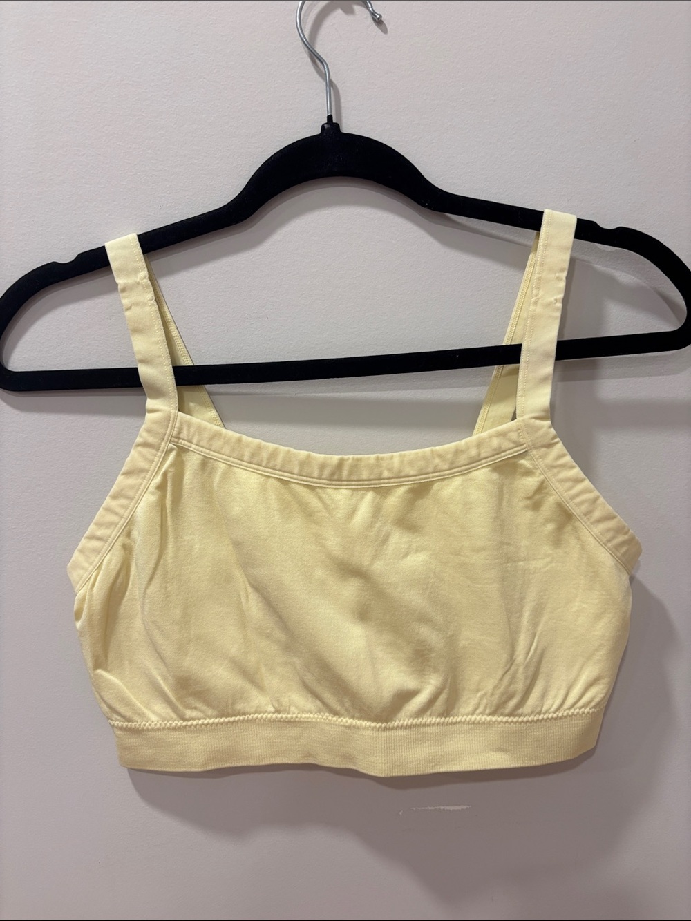 Icy Hot Lingerie Butter Yellow Cami Bralette XL Soft Stretch Lounge Top